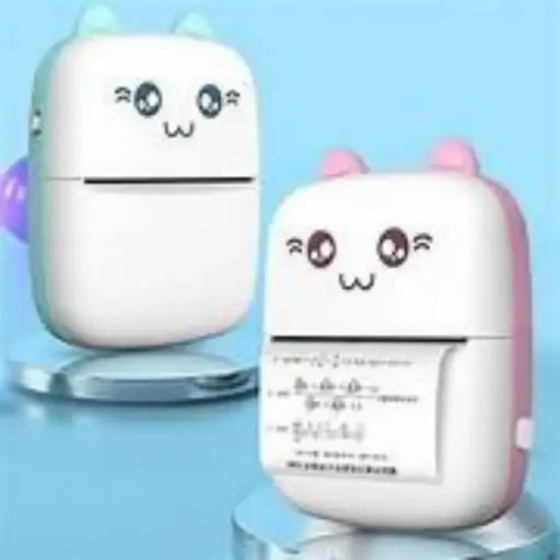 Pocket Mini Printer, Mobile Phone Bluetooth Connection Wireless Mini Thermal Printer with Android or iOS APP for Pictures, Portable Smart Printer,Contains 1 Rolls Thermal Paper, with Fast Paper Output for Photo Image
